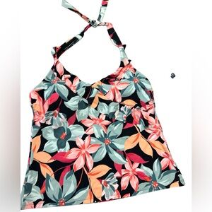 Aqua Couture Daylines Ruffle Halterkini  Swim Top